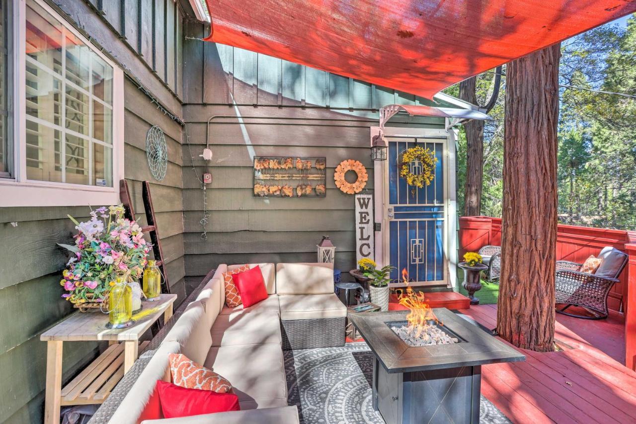 Boho Crestline Cabin, 1 Mile To Lake Gregory! Exterior foto